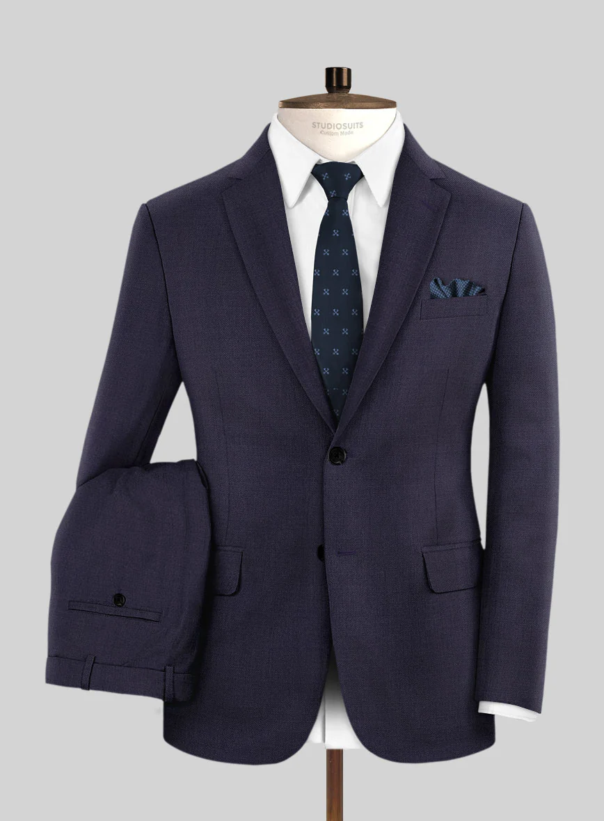 Napolean Eggplant Wool Suit - Image 2