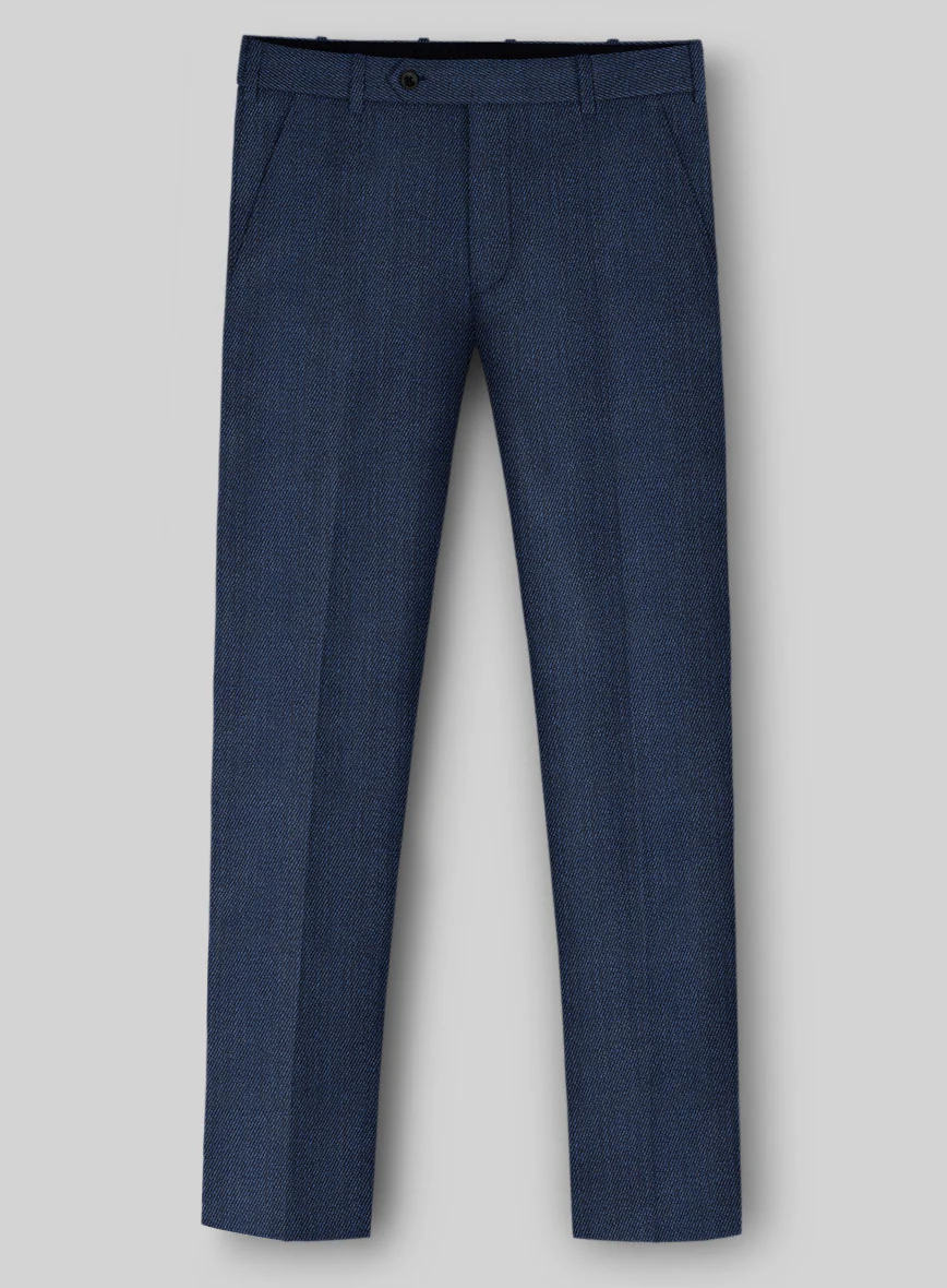 Napolean English Twill Denim Blue Wool Pants - Image 2