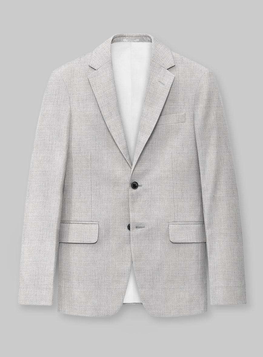 Napolean English Twill Light Gray Wool Jacket