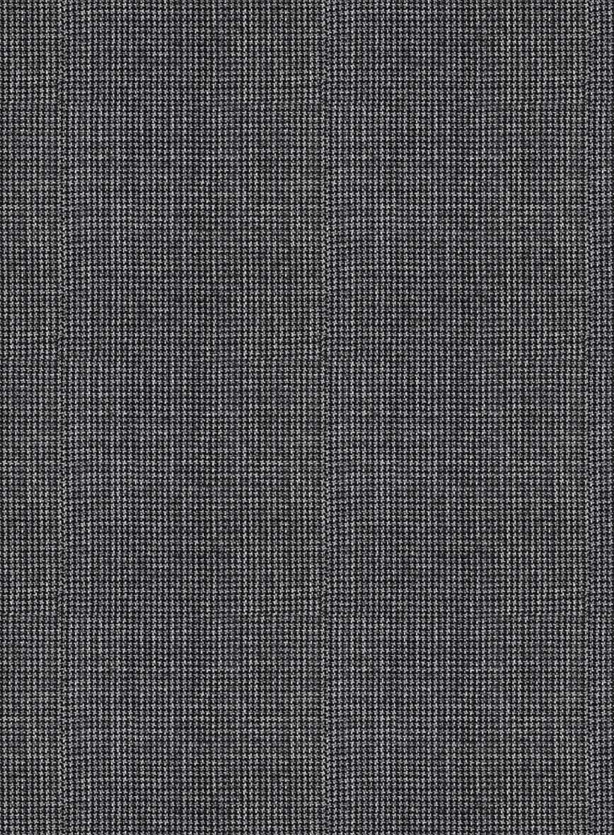 Napolean Fioran Microcheck Iron Gray Wool Pants - Image 3