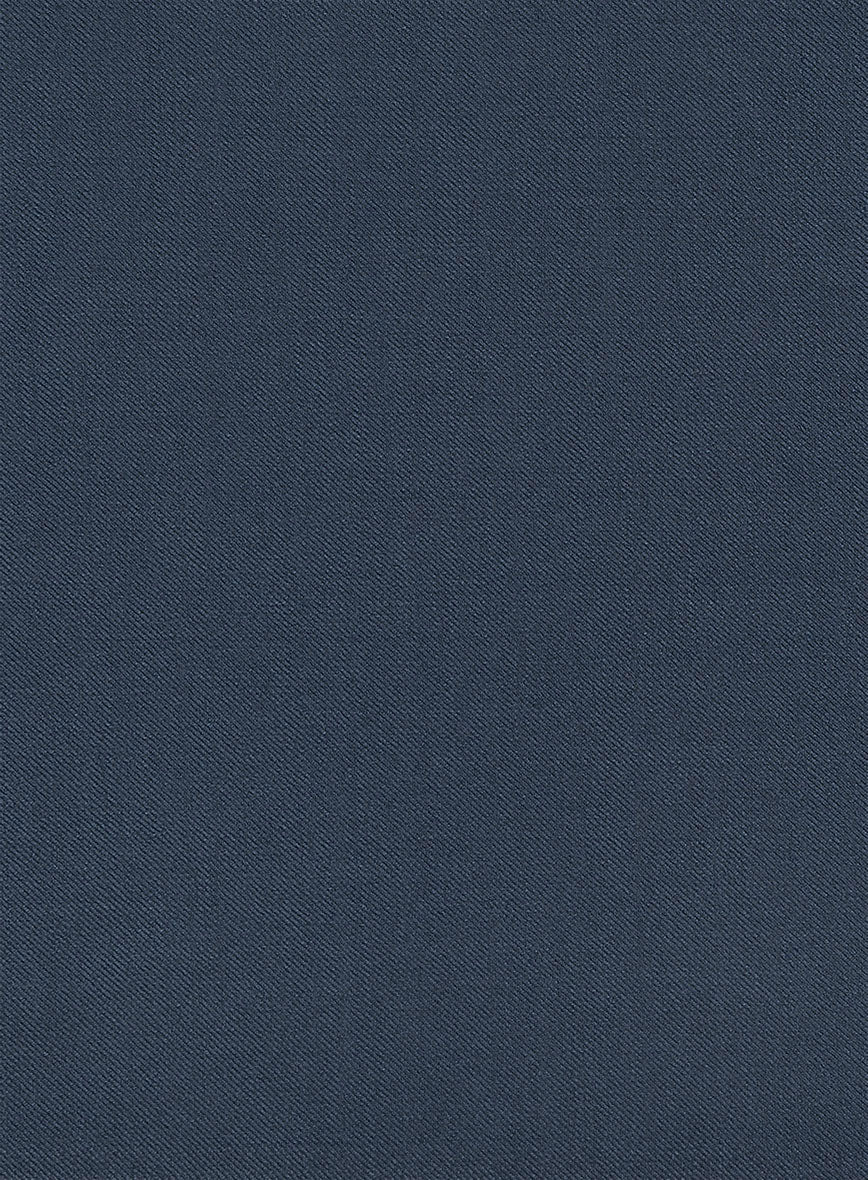 Napolean Flat Blue Wool Double Breasted Suit - Image 4