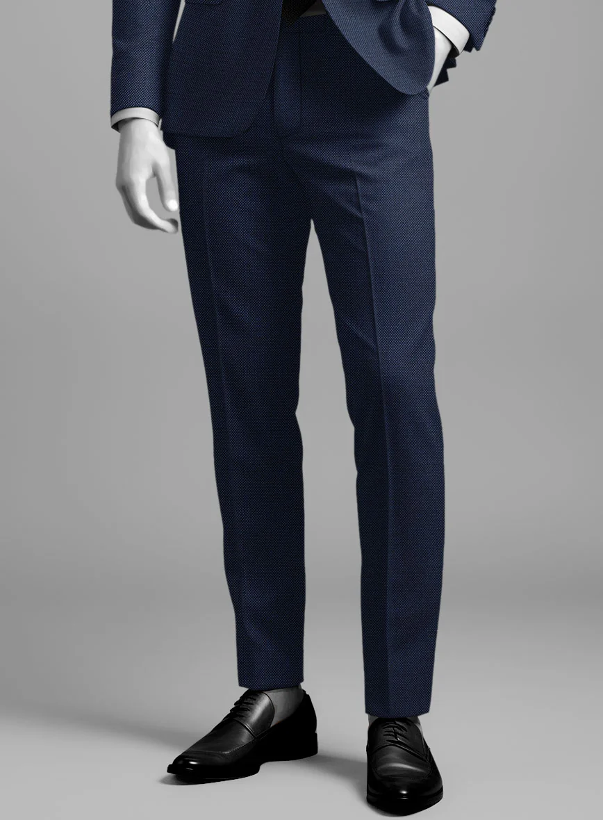 Napolean Ford Blue Birdseye Wool Suit - Image 6