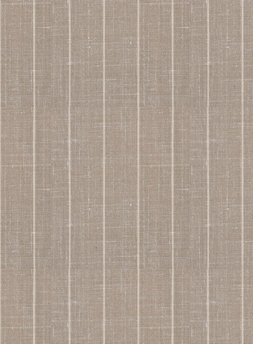 Napolean Genova Stripe Dark Beige Wool Jacket - Image 3