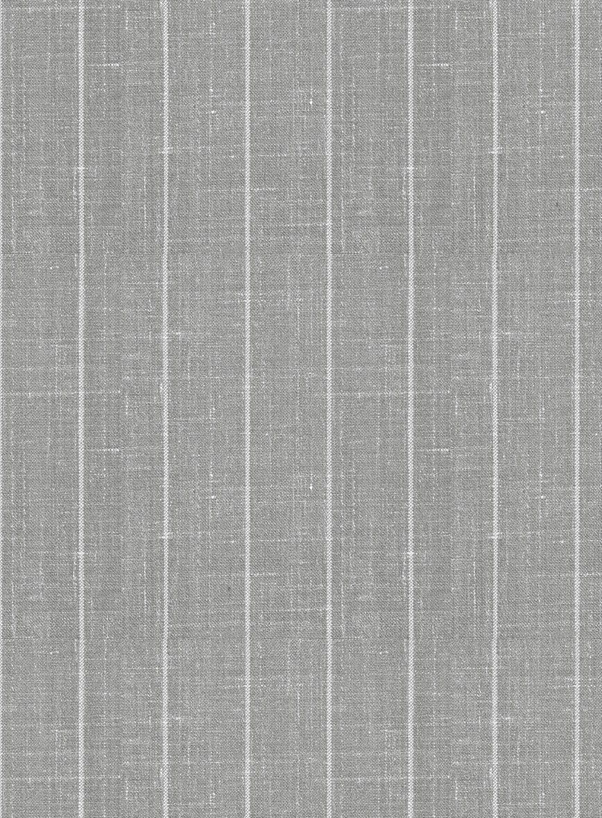 Napolean Genova Stripe Gray Wool Pants - Image 3