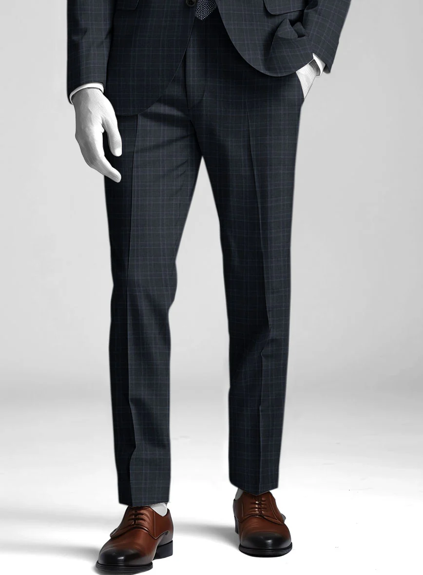 Napolean Gisde Glen Blue Wool Suit - Image 3