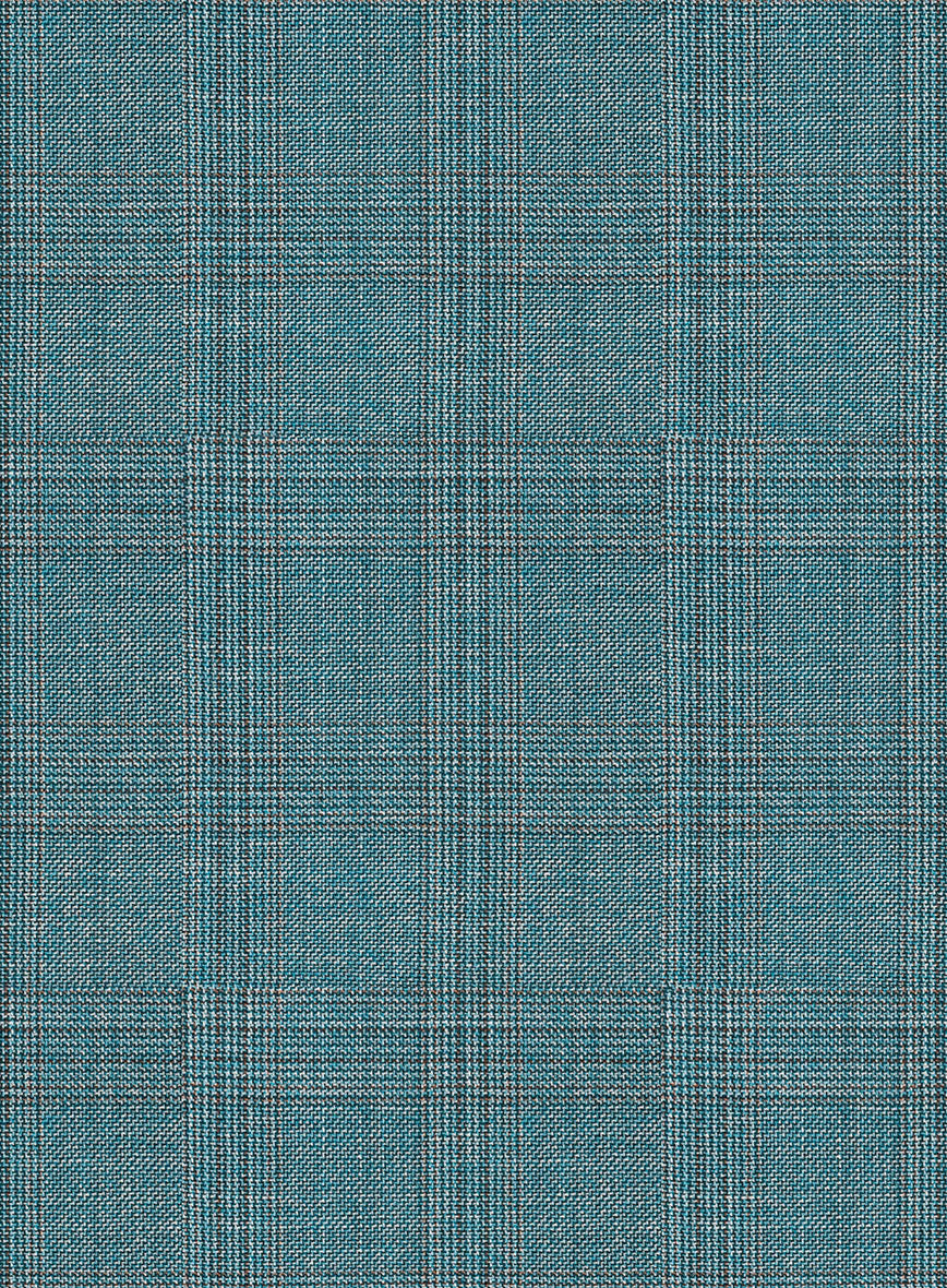 Napolean Gisde Glen Light Blue Wool Suit - Image 7