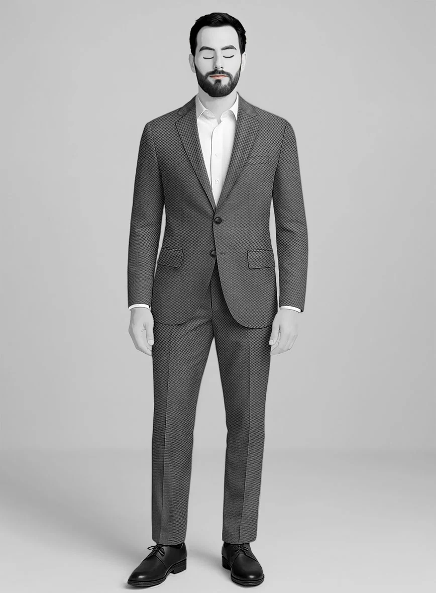 Napolean Gray Birdseye Wool Suit