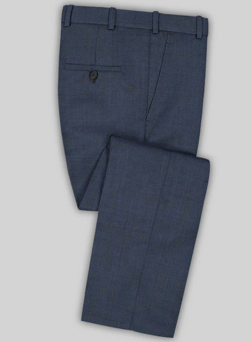 Napolean Highball Blue Wool Double Breasted Suit - Image 4