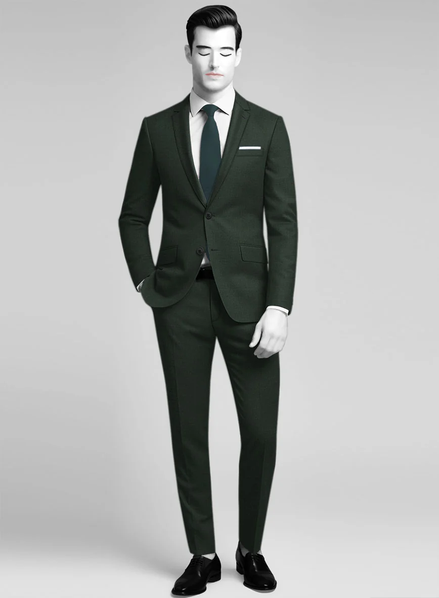 Napolean Hunter Green Wool Suit