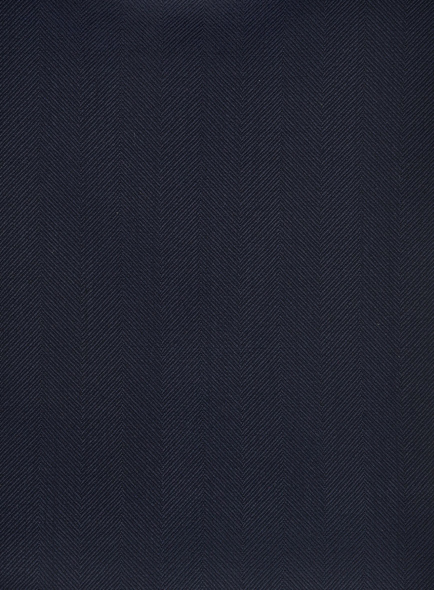 Napolean Imperial Blue Herringbone Wool Pants - Image 3