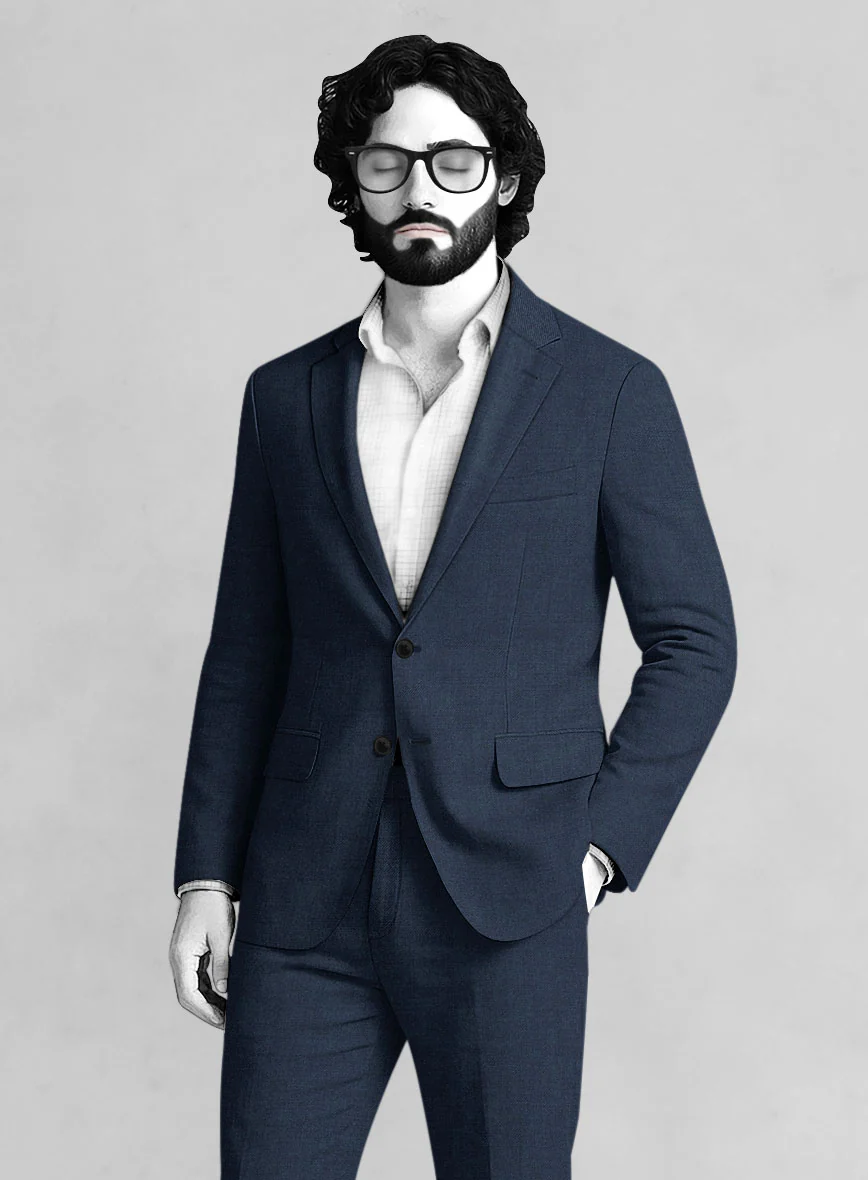 Napolean Ink Blue Wool Jacket - Image 2