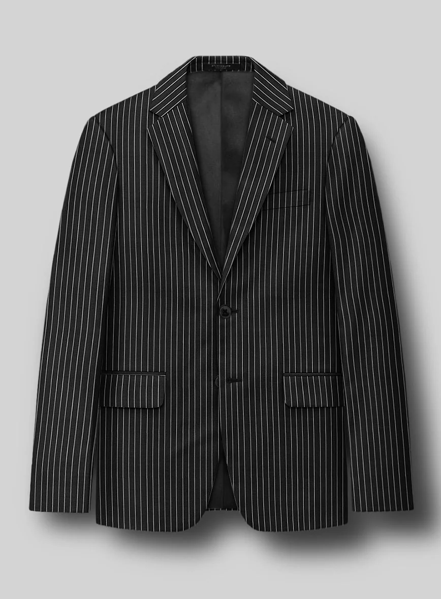 Napolean Isaura Stripe Black Wool Jacket