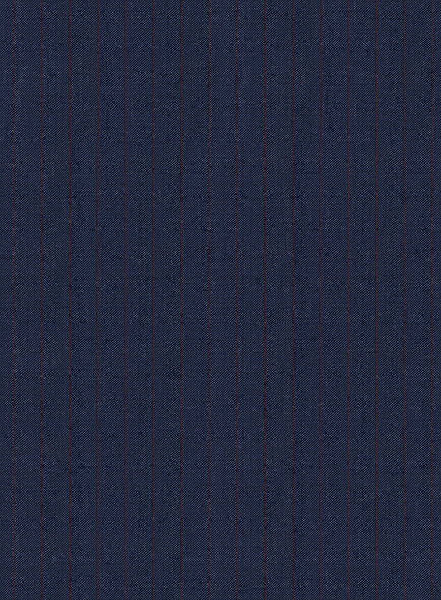 Napolean Kara Stripe Blue Wool Suit - Image 7