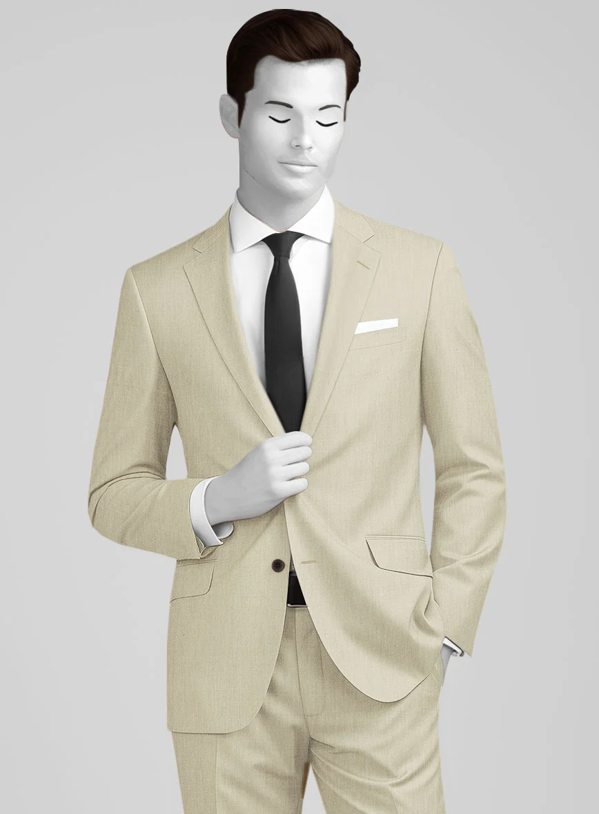 Napolean Light Beige Wool Suit - Image 4