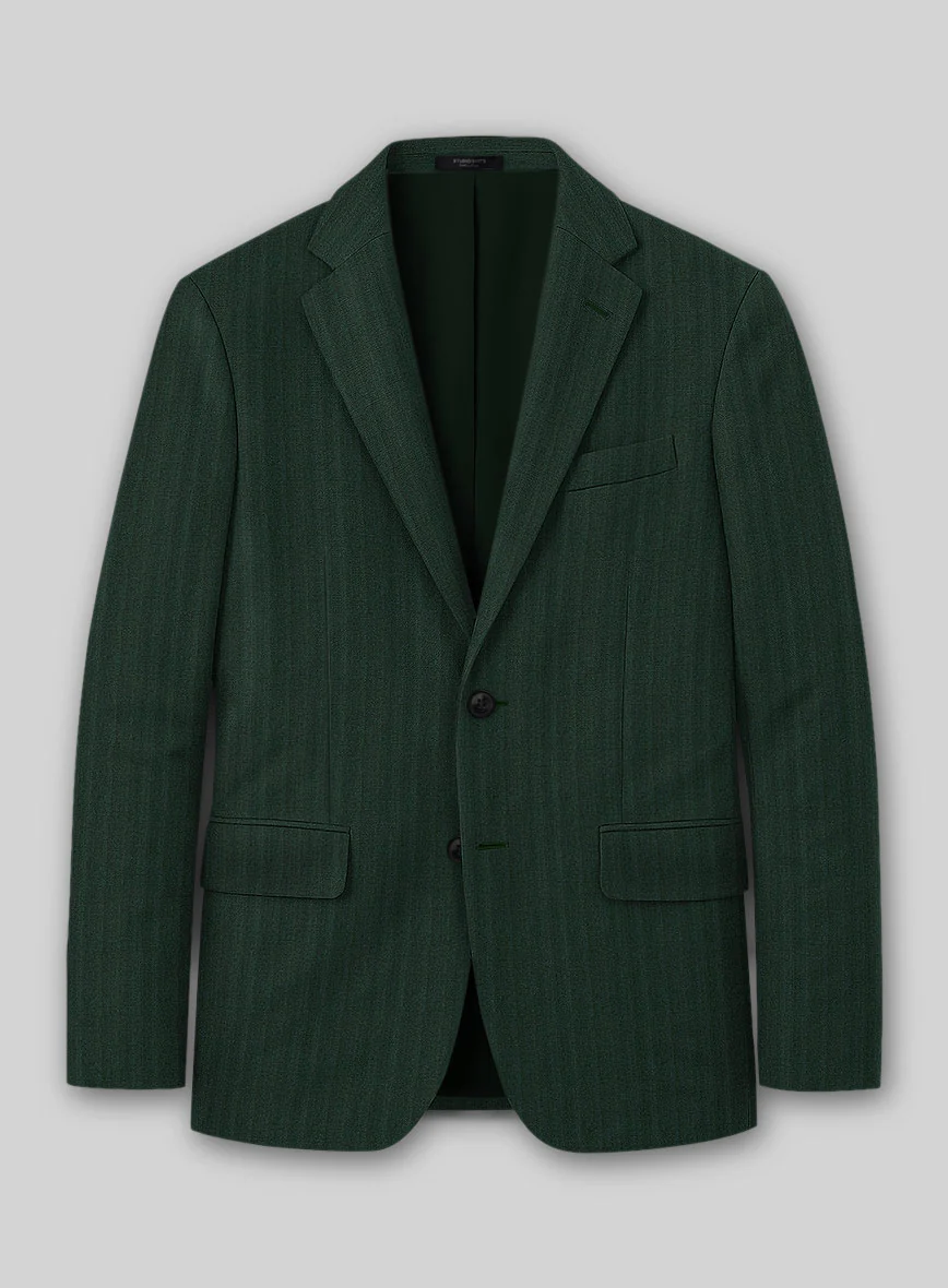 Napolean Lurvani Herringbone Green Wool Jacket