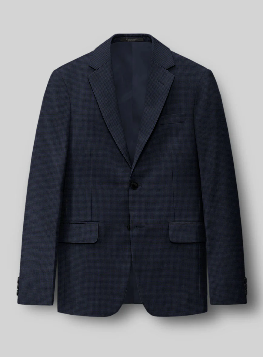 Napolean Mini Houndstooth Blue Wool Suit - Image 3