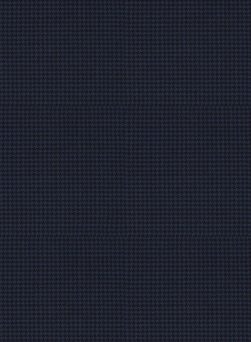 Napolean Mini Houndstooth Blue Wool Tuxedo Jacket - Image 3