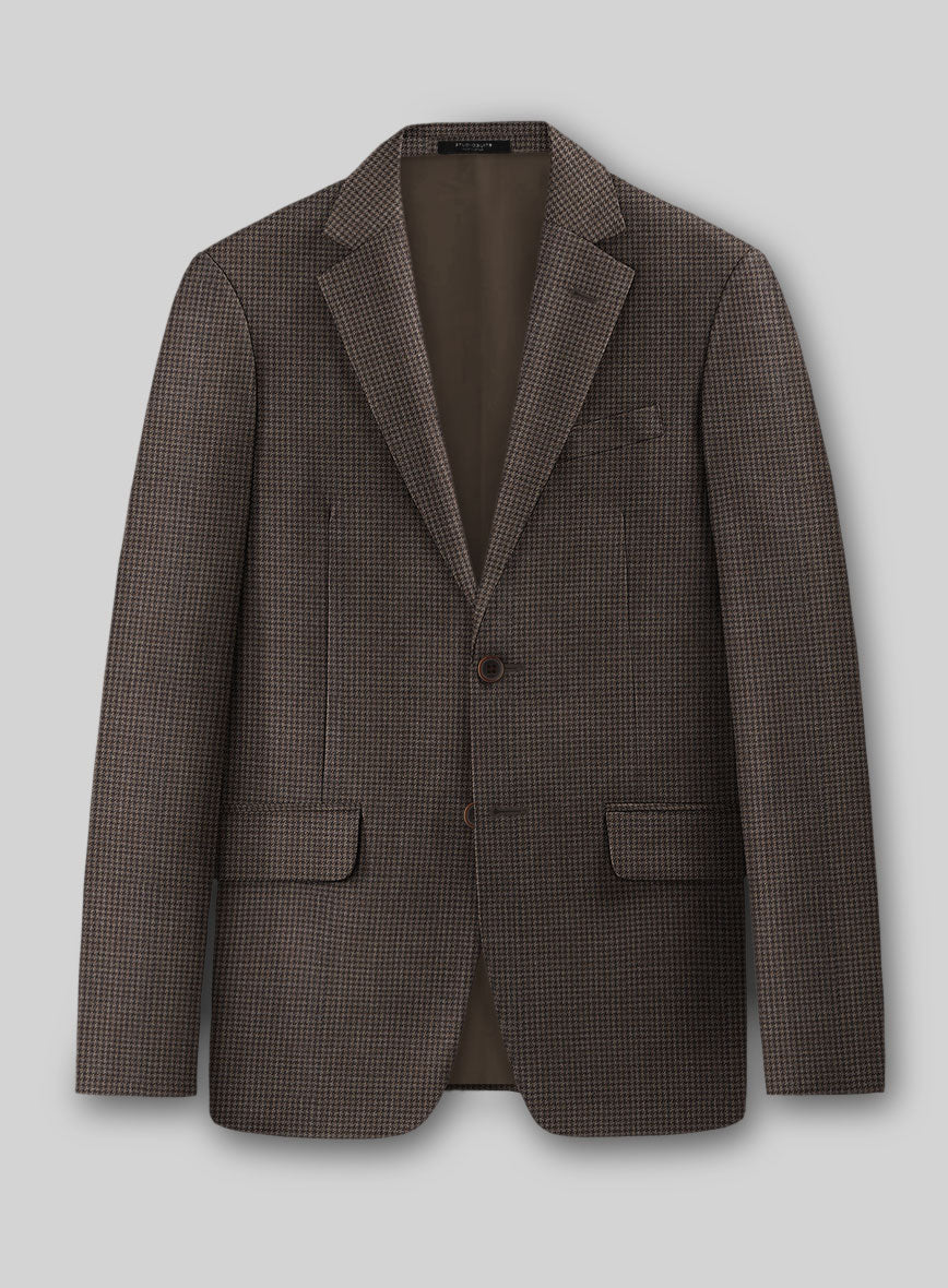 Napolean Mini Houndstooth Brown Wool Suit - Image 2