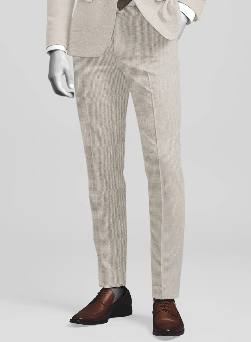 Napolean Muted Beige Wool Suit - Image 9