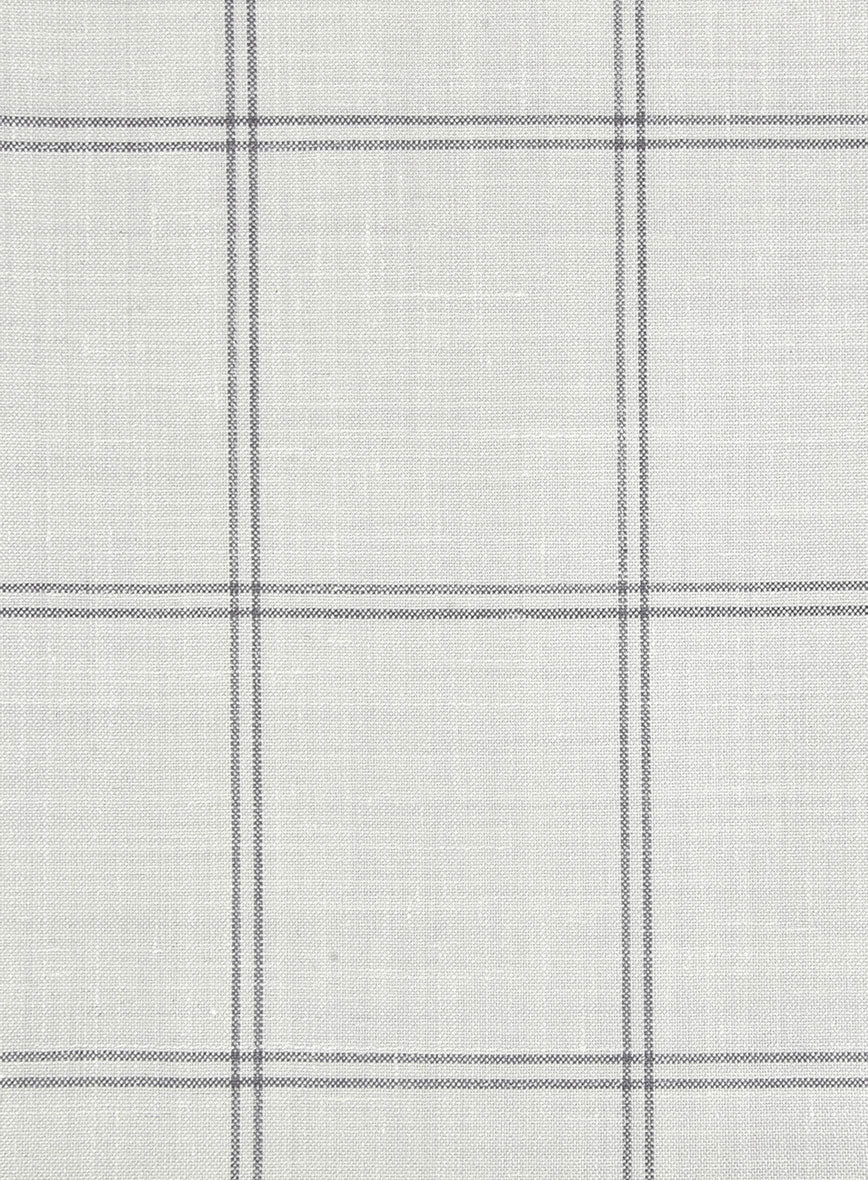 Napolean Noemi Windowpane Light Gray Wool Suit - Image 7