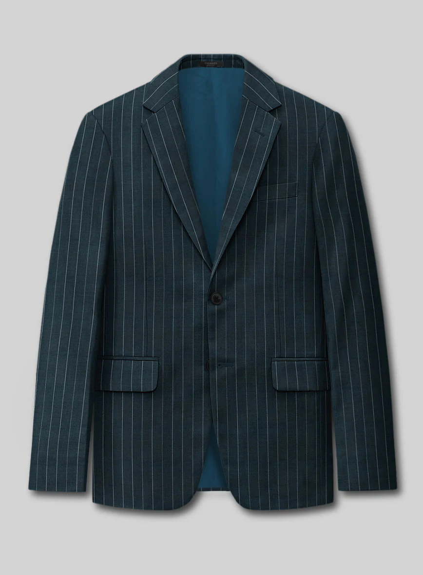 Napolean Oresto Stripe Dark Blue Wool Jacket