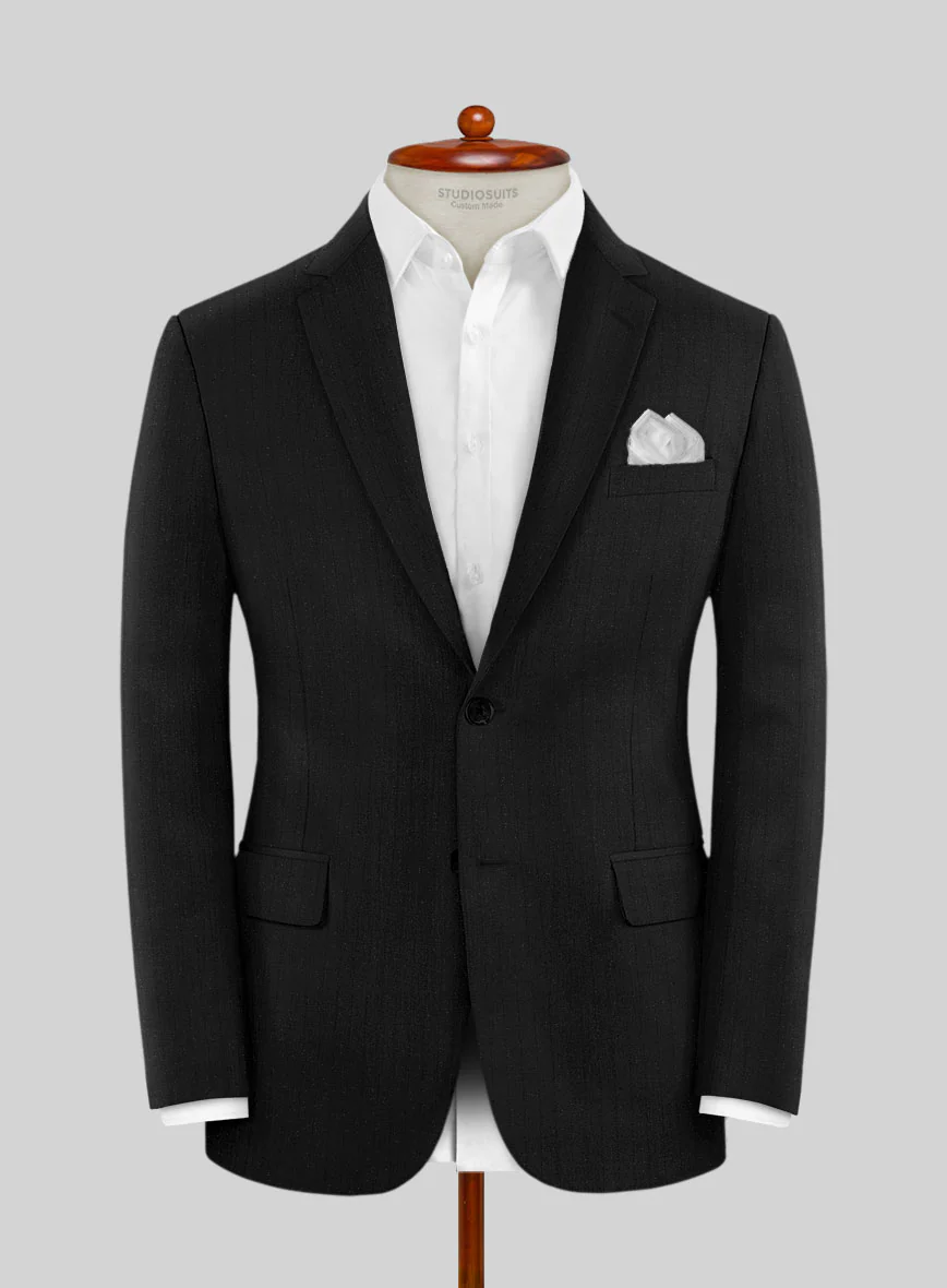 Napolean Party Stripe Black Wool Jacket