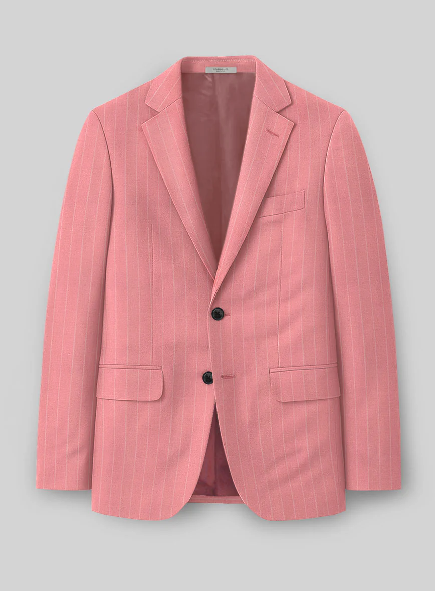 Napolean Petalo Stripe Pink Wool Jacket