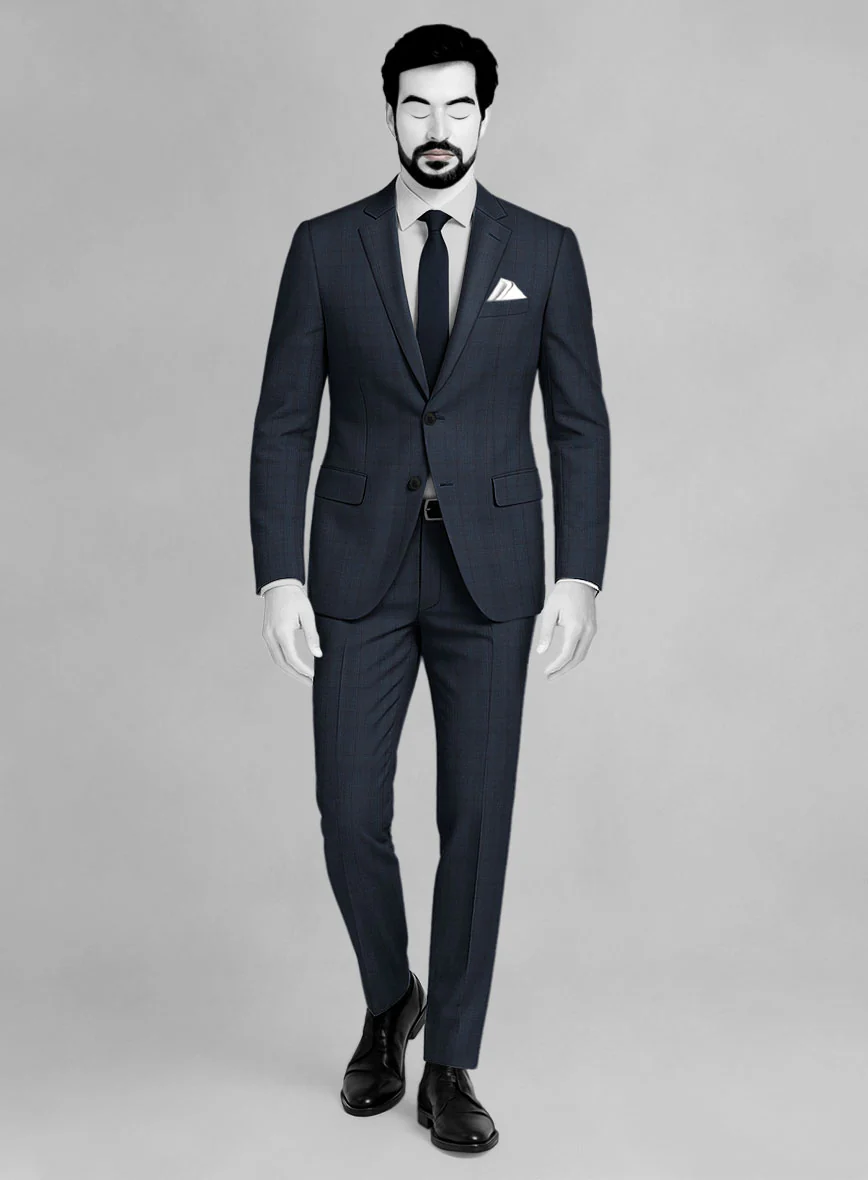 Napolean Preppy Blue Check Suit