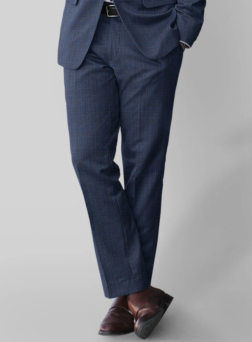 Napolean Retro Blue Wool Suit - Image 4