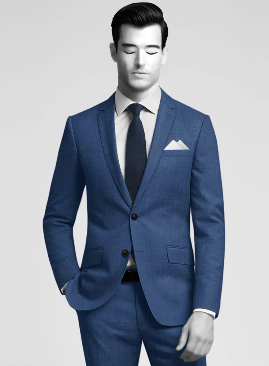 Napolean Ricci Artic Blue Wool Suit - Image 3