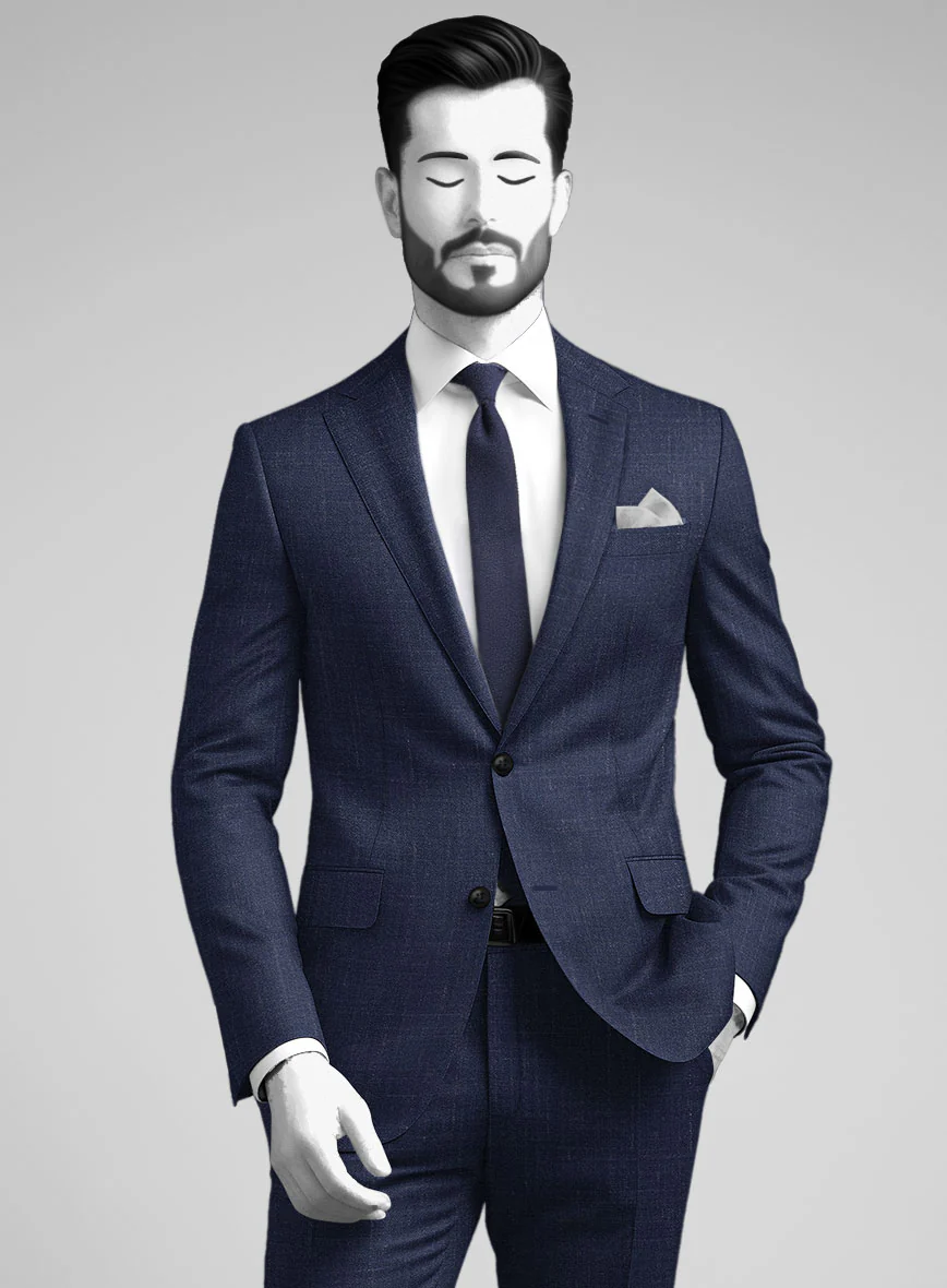 Napolean Ricci Brandy Blue Wool Suit - Image 3