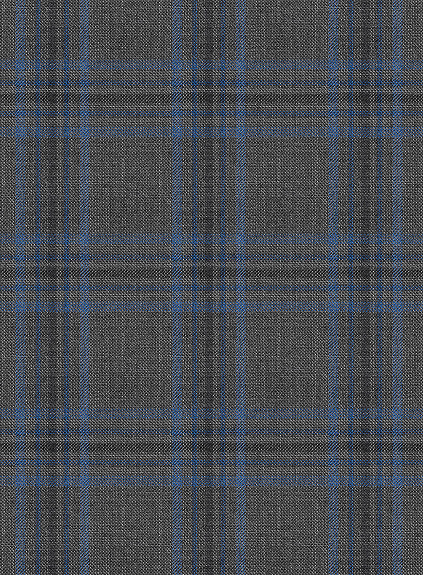 Napolean Sarcho Gray Blue Wool  Jacket - Image 3