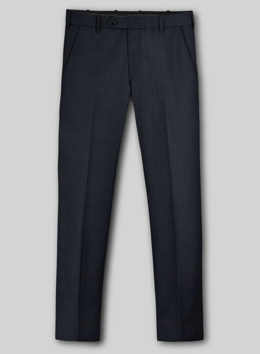 Napolean Self Satin Blue Wool Suit - Image 5