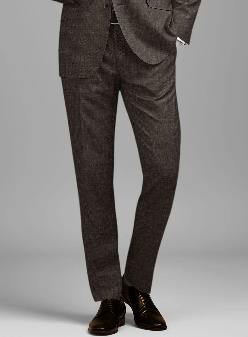 Napolean Sharkskin Brown Wool Suit - Image 7