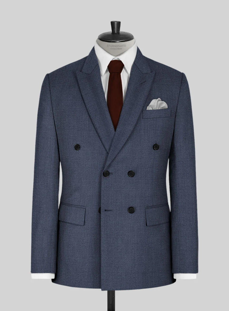 Napolean Slate Blue Wool Double Breasted Jacket