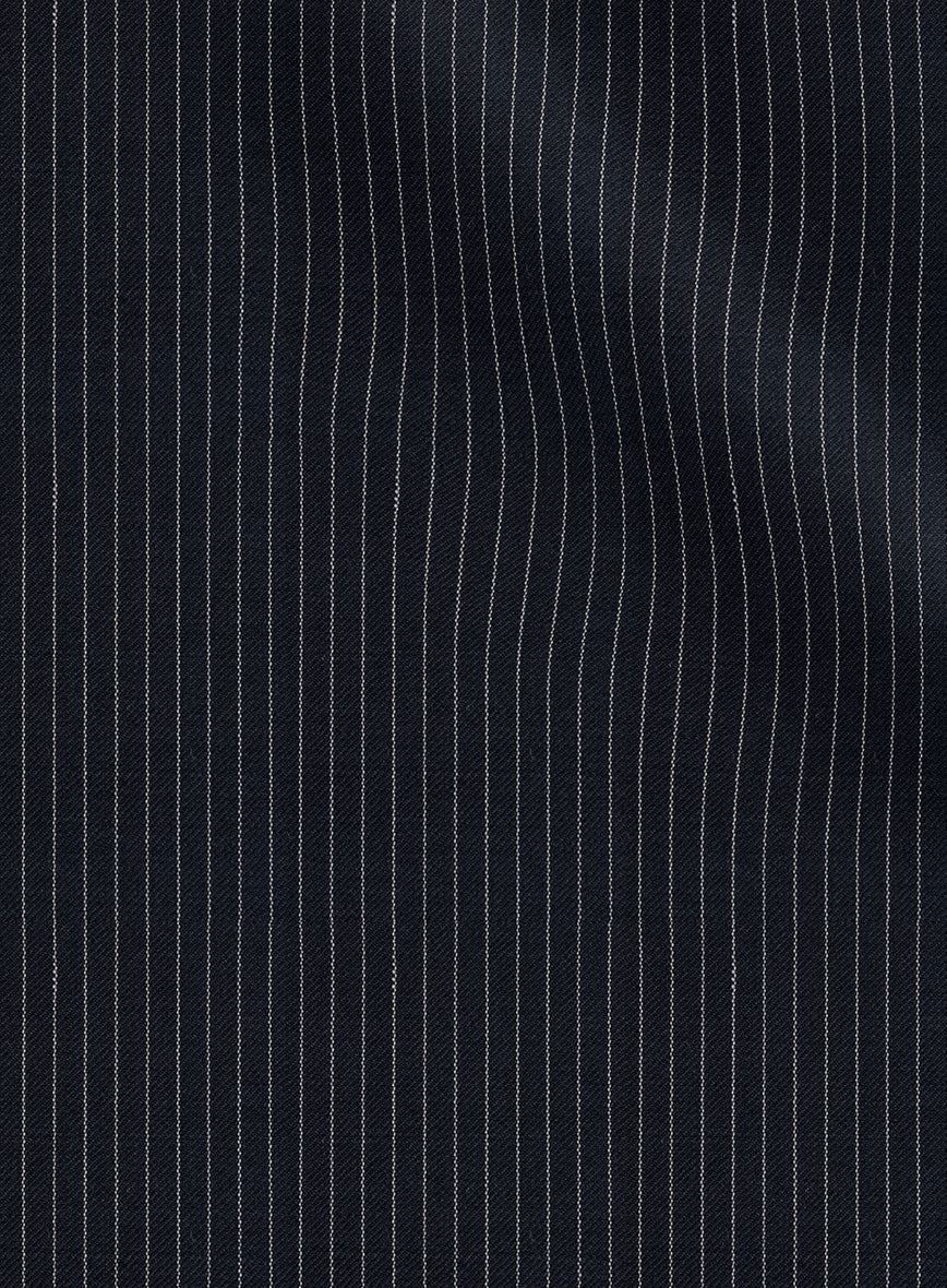 Napolean Slim Stripe Blue Wool Jacket - Image 4