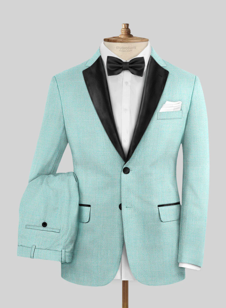 Napolean Spring Blue Wool Tuxedo Suit