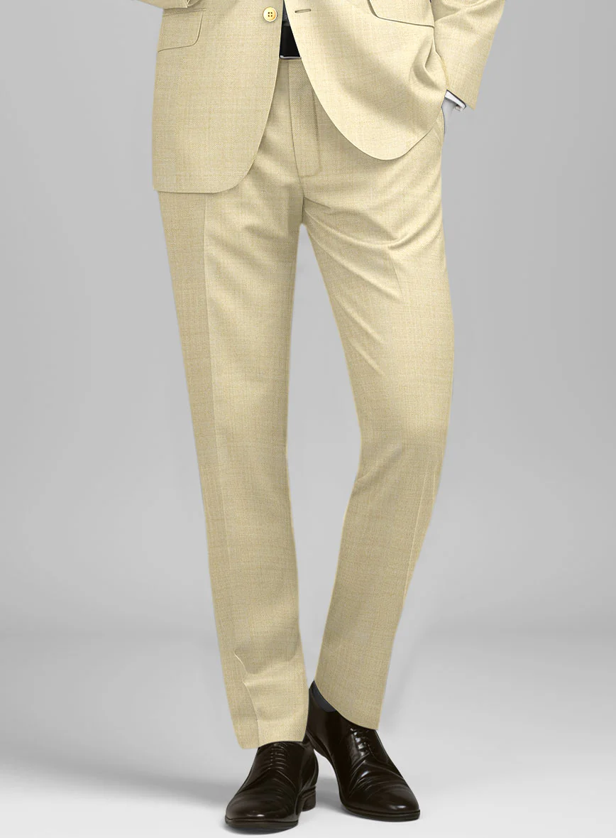 Napolean Spring Latte Beige Wool Suit - Image 5