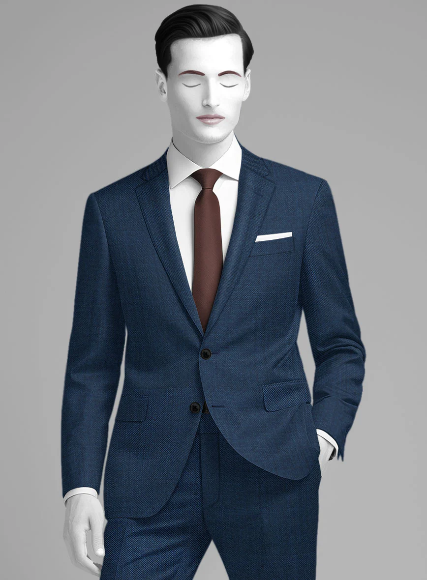 Napolean Spring Royal Blue Wool Suit - Image 4