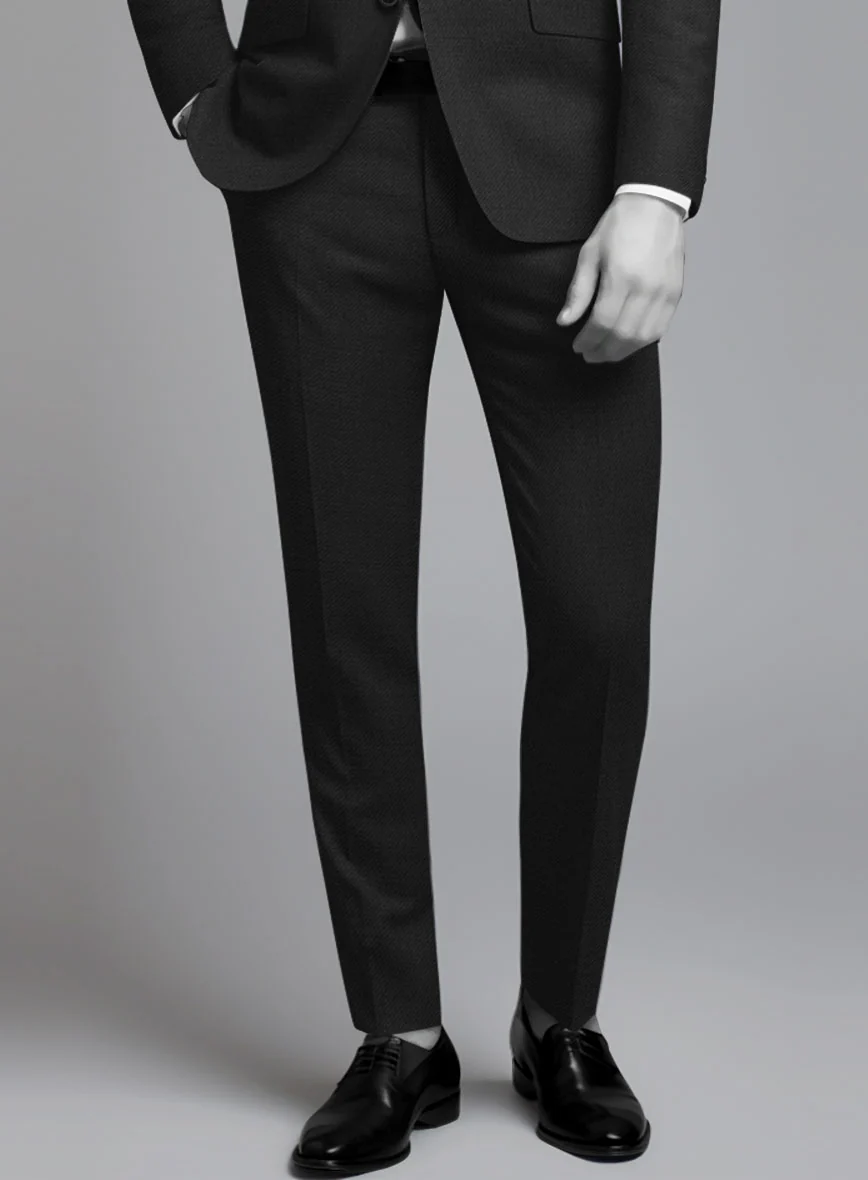 Napolean Stretch Black Wool Pants - Image 2