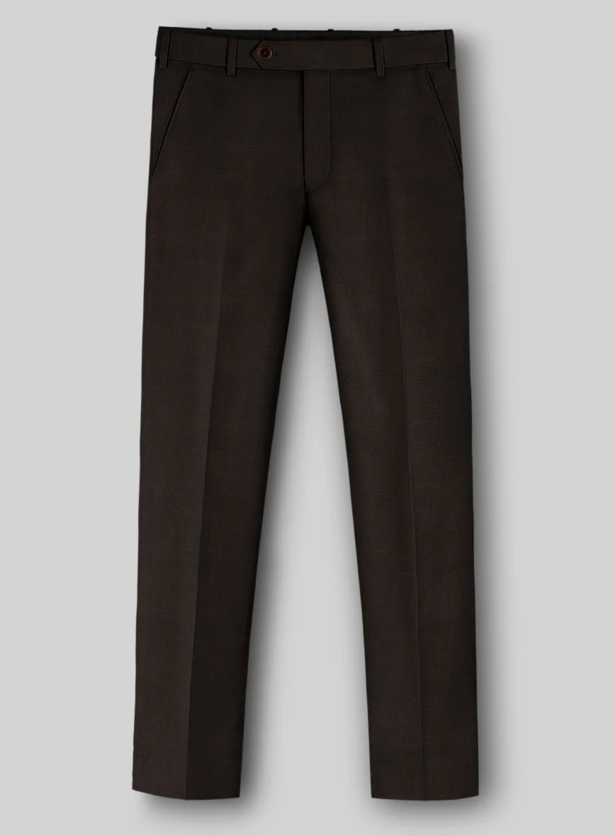 Napolean Stretch Dark Brown Wool Pants - Image 2