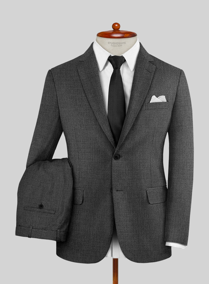 Napolean Stretch Dark Gray Wool Suit - Image 2