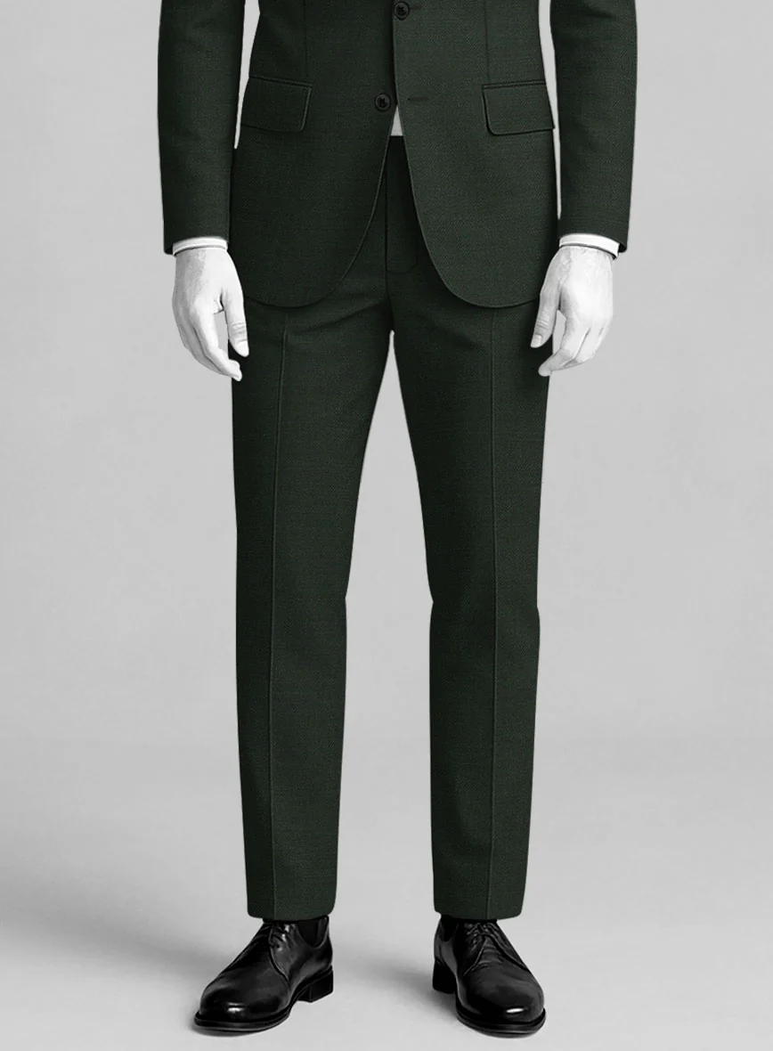 Napolean Stretch Dark Green Wool Pants