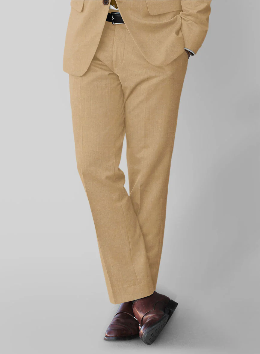 Napolean Stretch Dark Khaki Wool Pants - Image 2