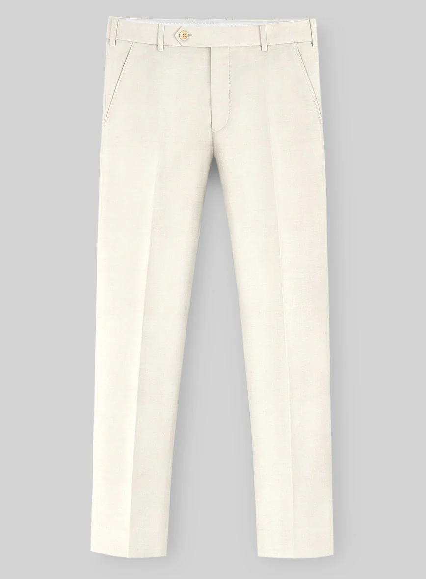 Napolean Stretch Ivory Wool Suit - Image 5
