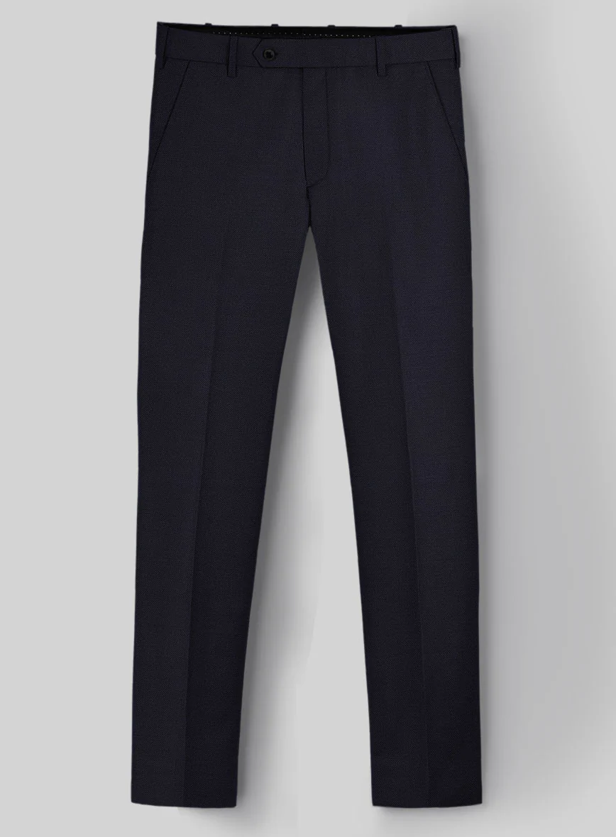 Napolean Stretch Navy Blue Wool Pants