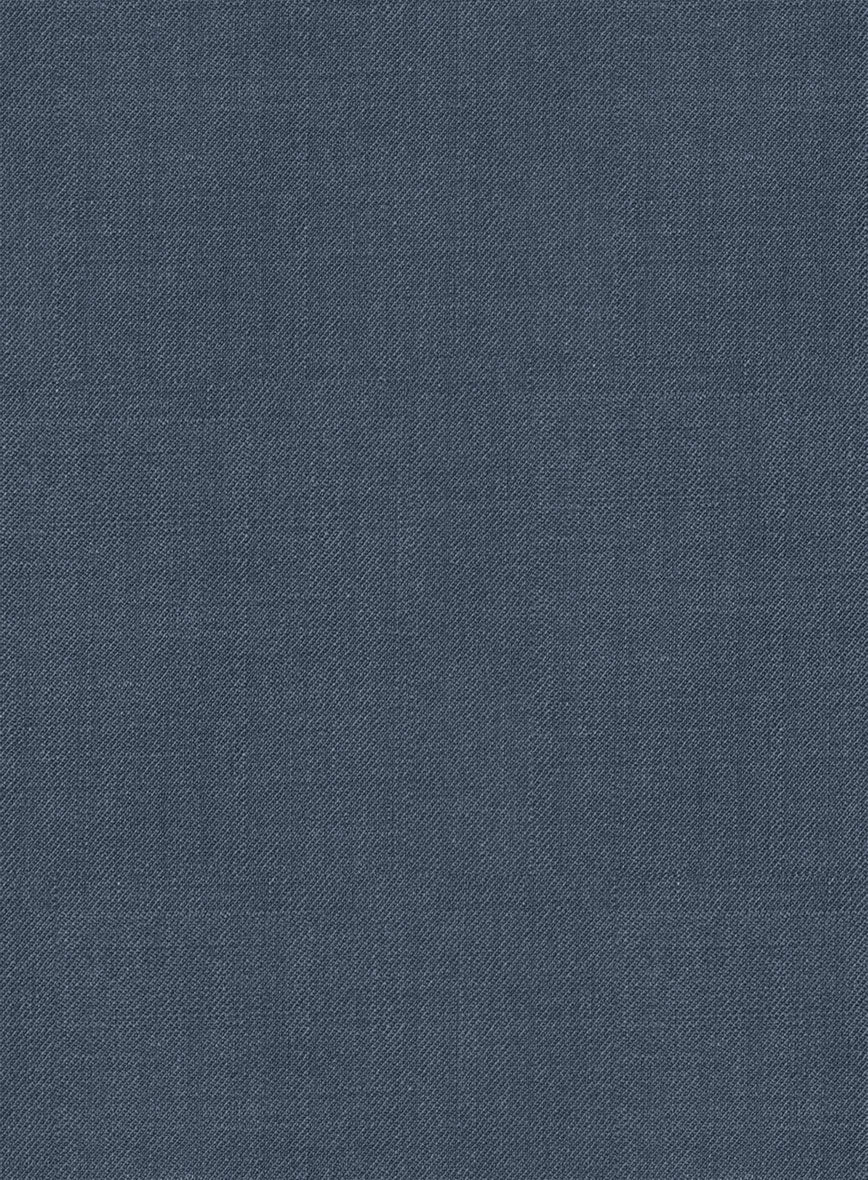 Napolean Stretch Space Blue Wool Pants - Image 3