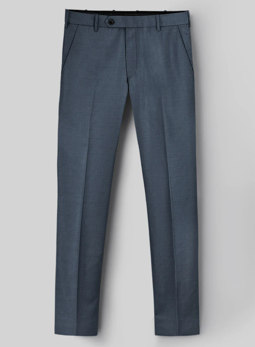 Napolean Stretch Space Blue Wool Suit - Image 4