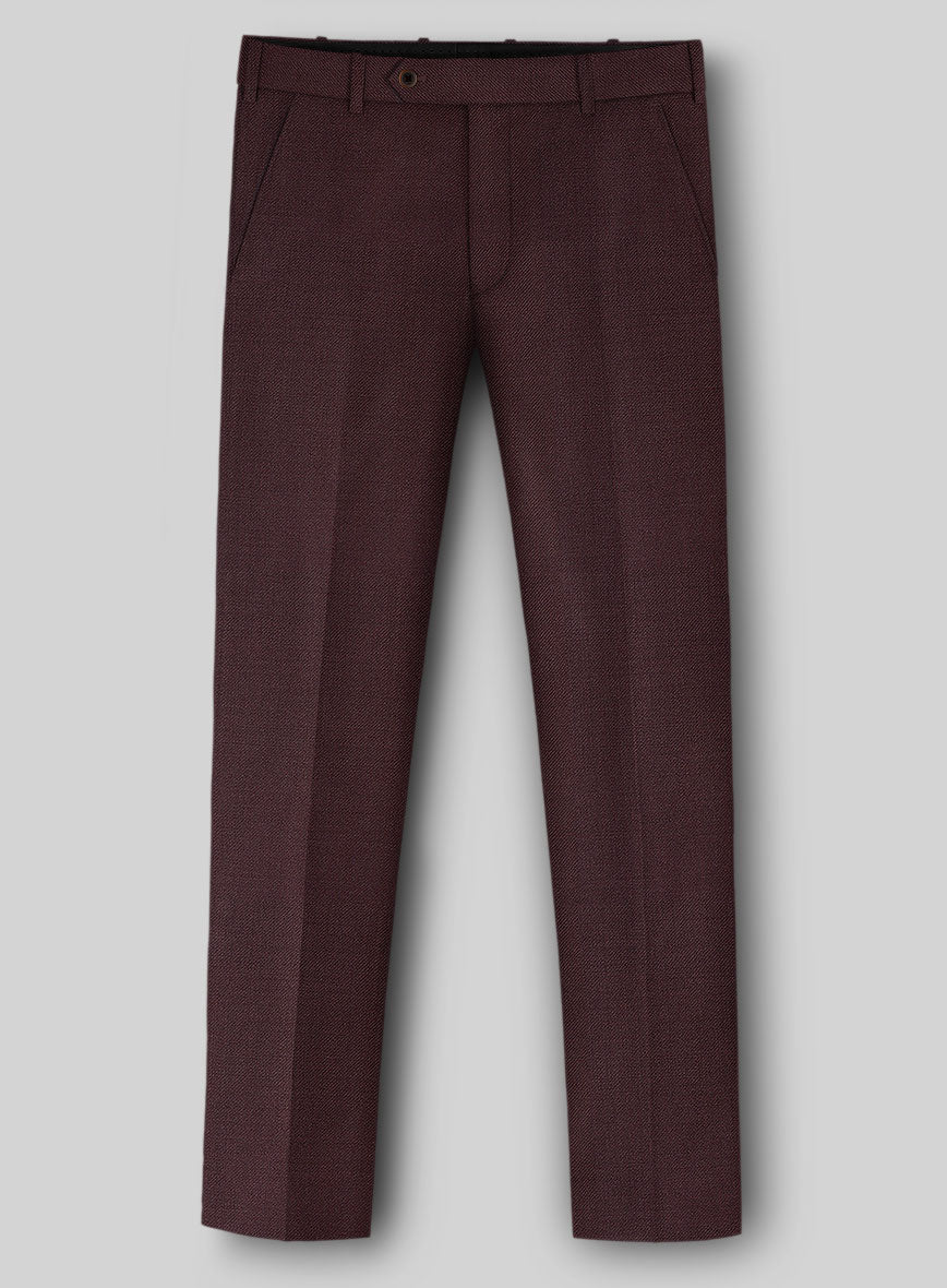 Napolean Stretch Wine Wool Suit - Image 6