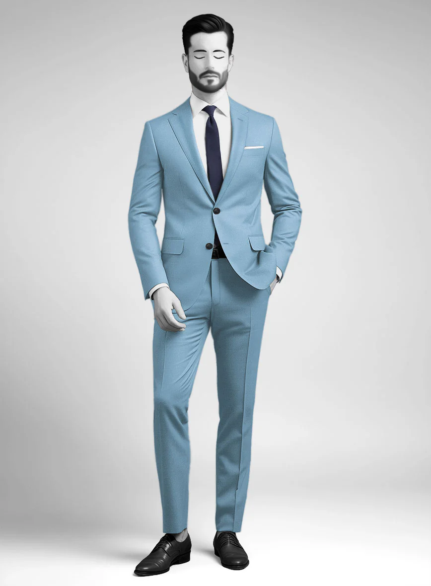 Napolean Taj Blue Wool Suit